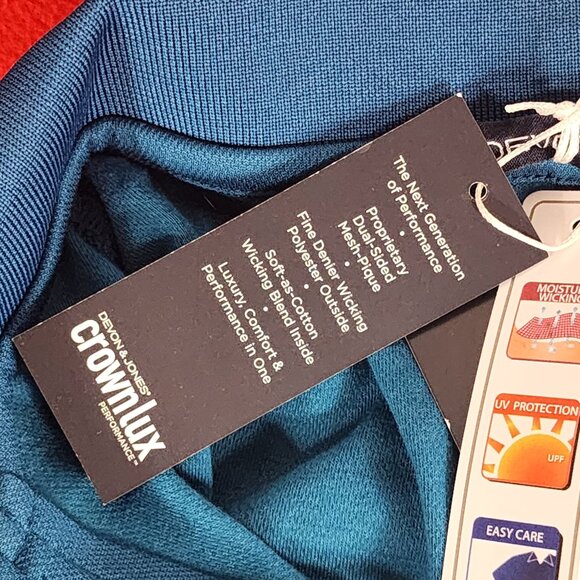 Devon and Jones Dark Teal Crownlux Performance Style DG20W Polo Work Top Size M - Picture 14 of 16